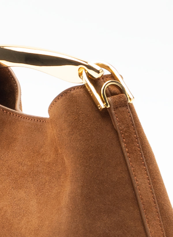 Elleme Mini Boomerang Suede Cognac