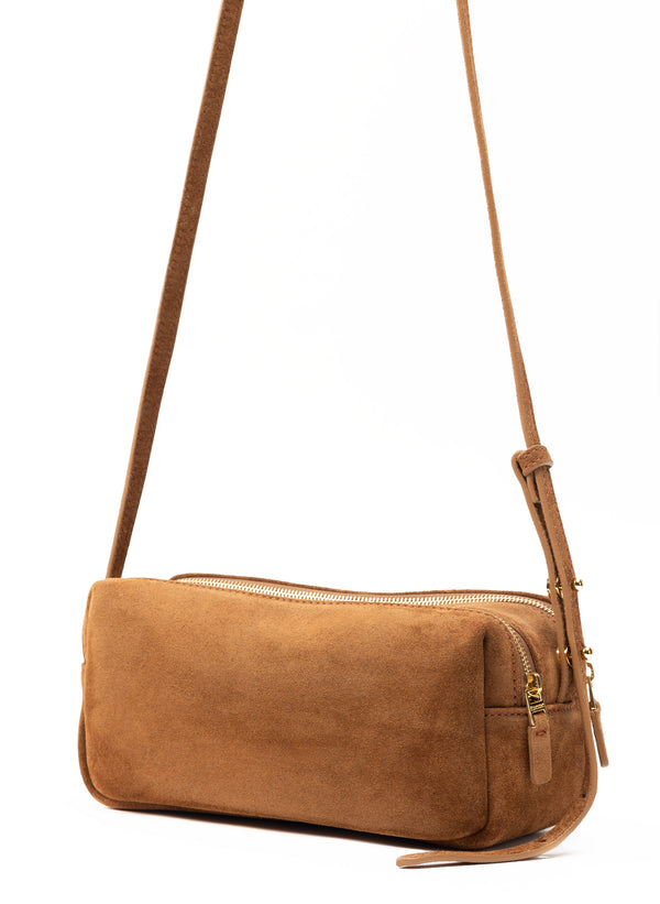 Elleme Mini Trousse Suede Cognac