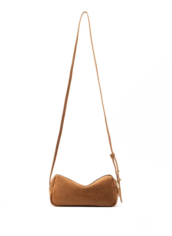 elleme Mini Trousse Suede Cognac