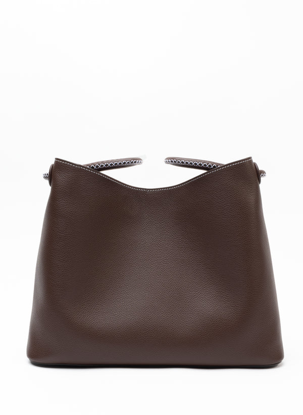 elleme New Vosges Pebbled Leather Dark Brown