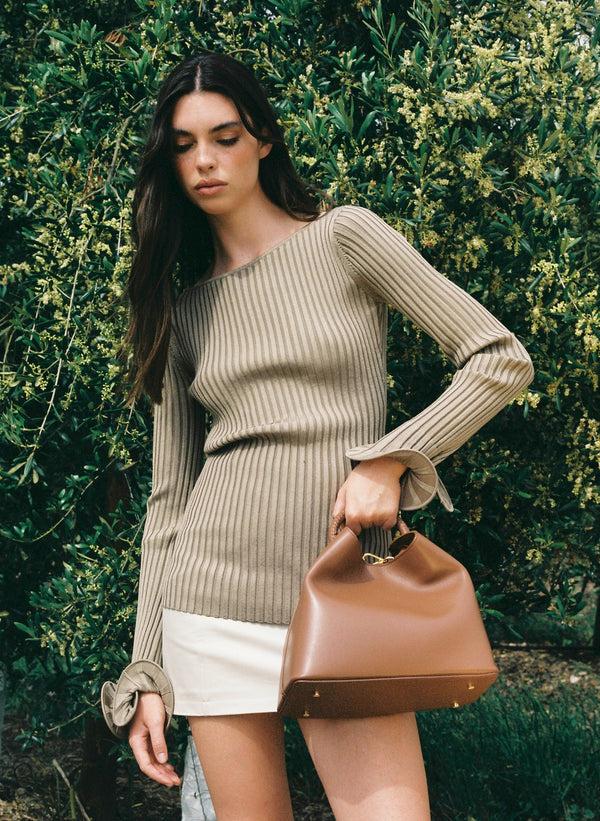 Elleme Raisin Leather Cognac