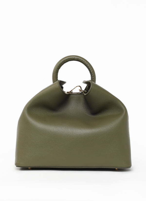 elleme Raisin Leather Khaki Green