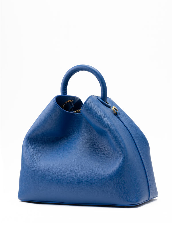 Elleme Raisin Pebbled Leather Azure Blue