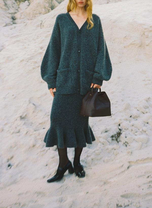 Elleme Raisin Pebbled Leather Dark Brown