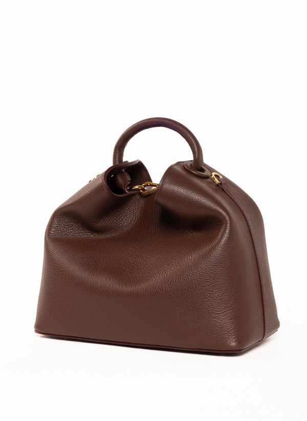 Elleme Raisin Pebbled Leather Dark Brown