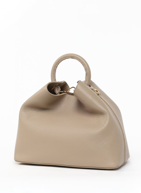 Elleme Raisin Pebbled Leather Taupe