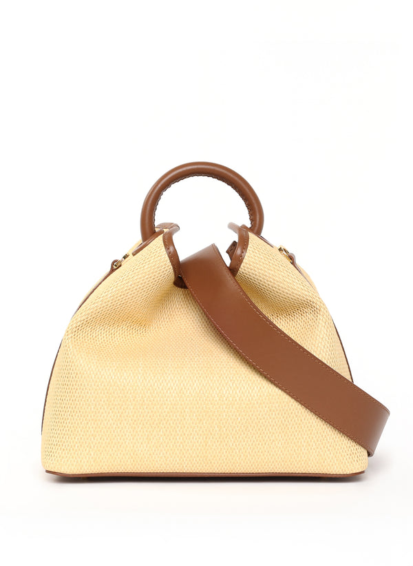 Elleme Raisin Raffia/Leather Natural/Cognac