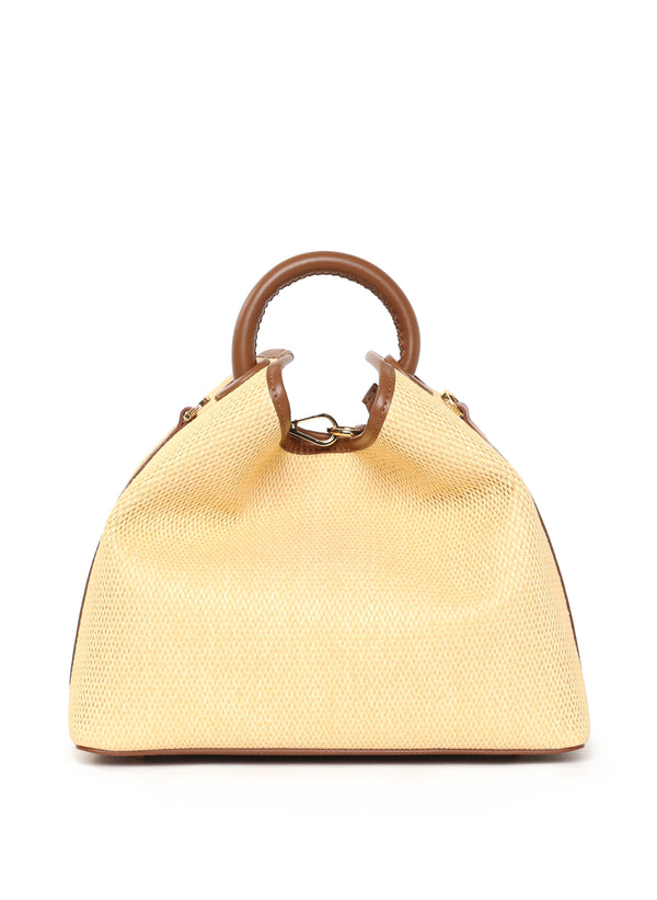 elleme Raisin Raffia/Leather Natural/Cognac