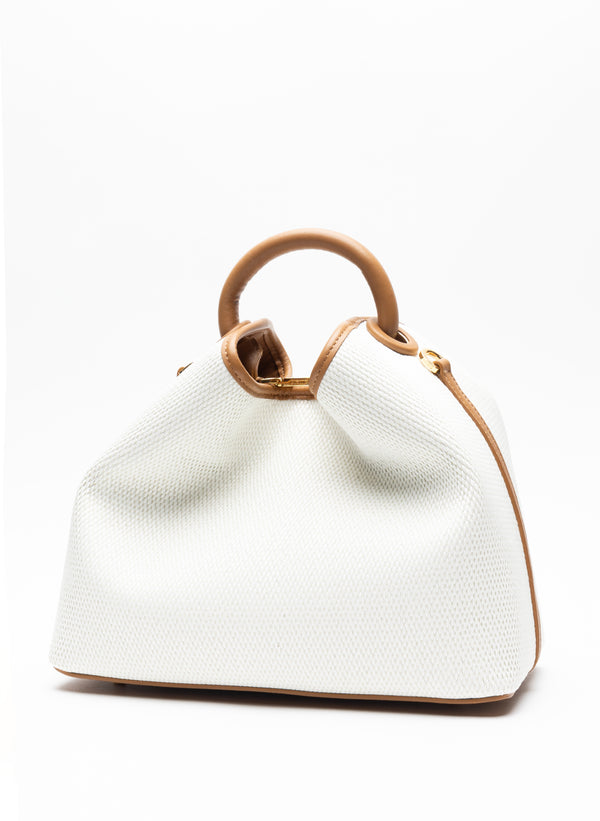 Elleme Raisin Raffia White/Caramel