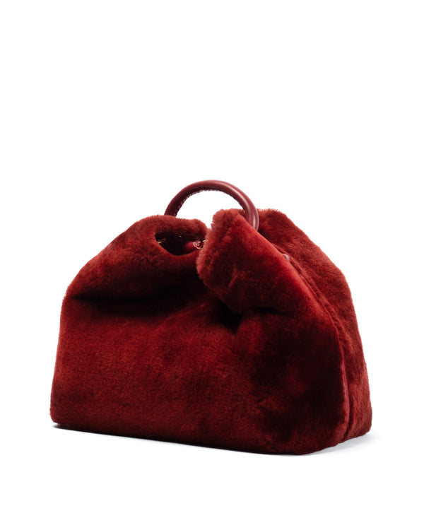 Elleme Raisin Shearling Montone Burgundy
