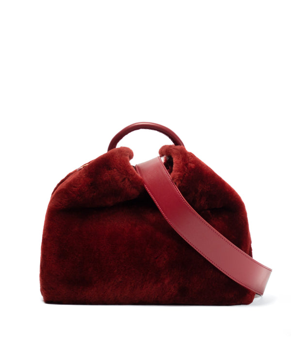 Elleme Raisin Shearling Montone Burgundy