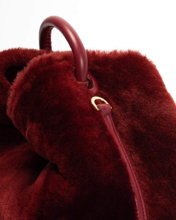 Elleme Raisin Shearling Montone Burgundy