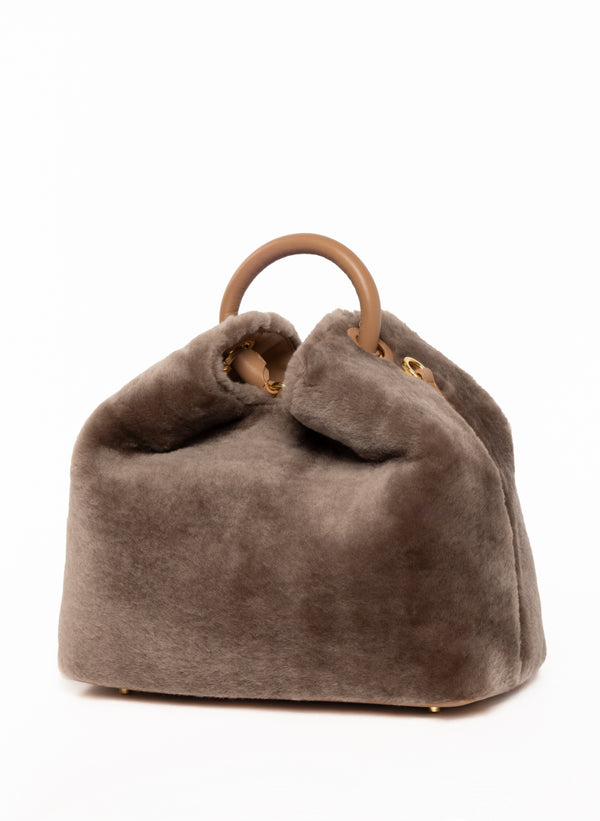 Elleme Raisin Shearling Montone Taupe
