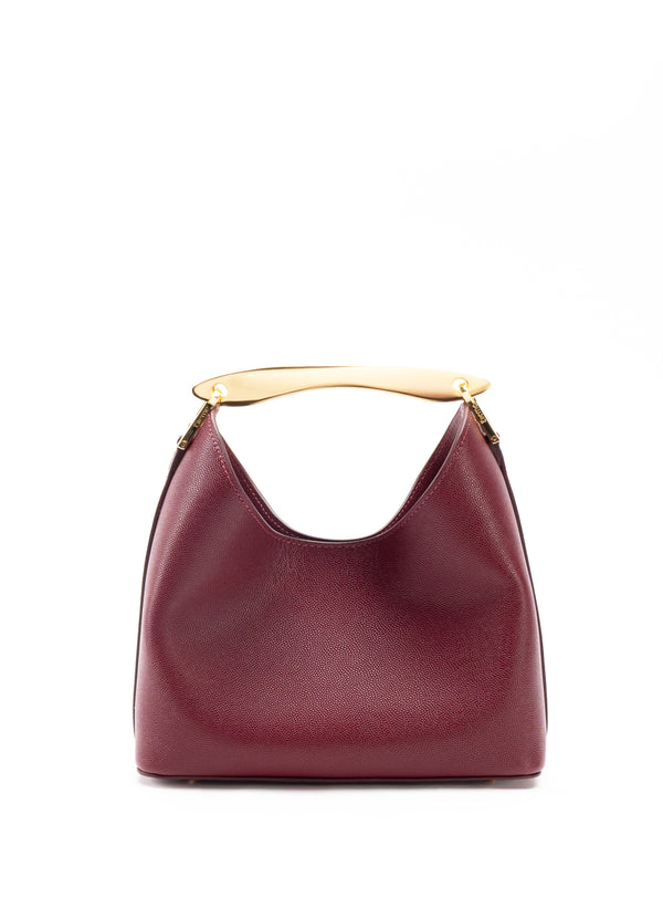 elleme Small Boomerang Caviar Leather Burgundy