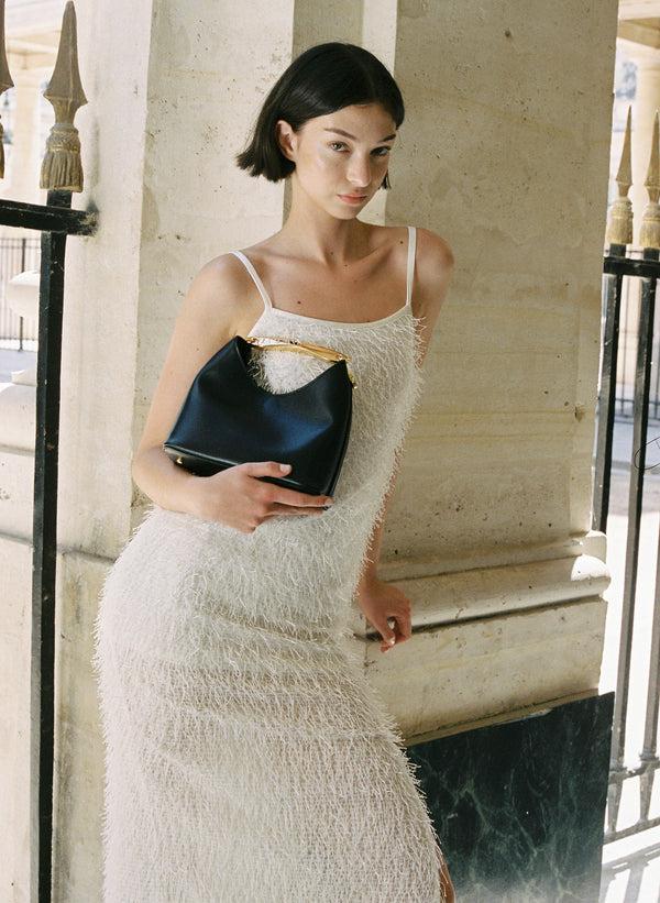 Elleme Small Boomerang Leather Black - Gold