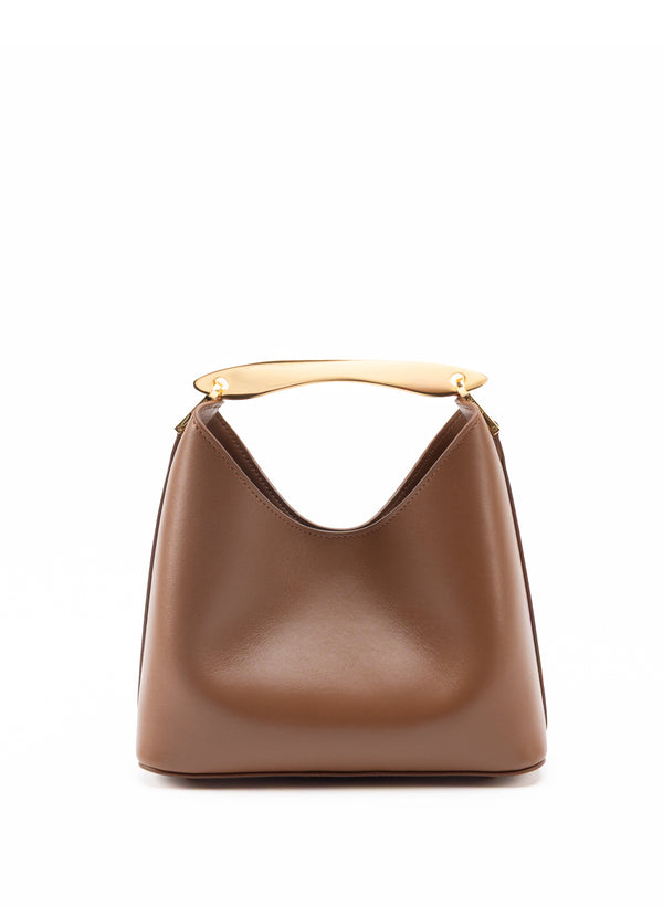 elleme Small Boomerang Leather Cognac