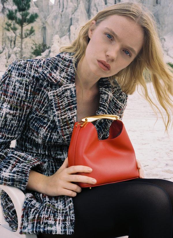 Elleme Small Boomerang Leather Red