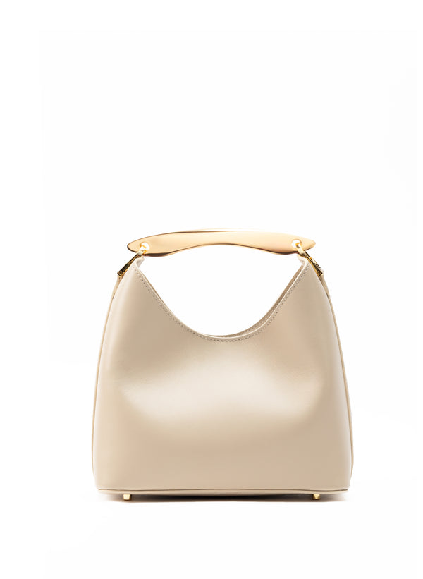 elleme Small Boomerang Leather Sesame