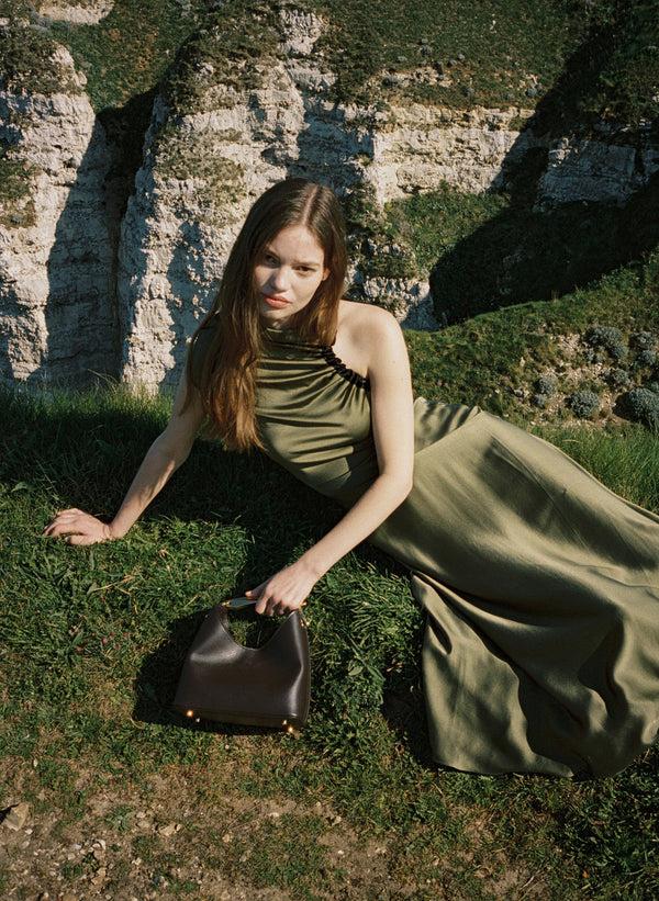 Elleme Small Boomerang Leather Tabacco