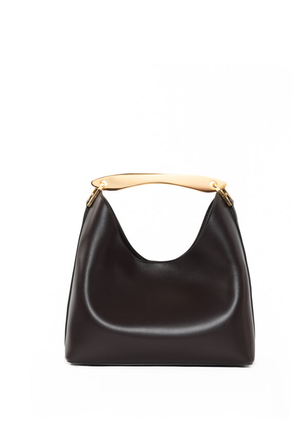 elleme Small Boomerang Leather Tabacco