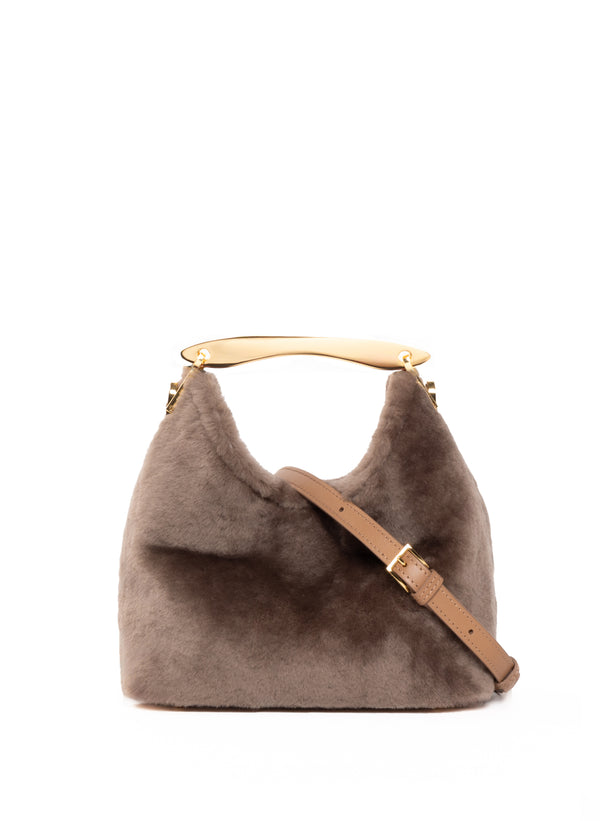 Elleme Small Boomerang Shearling Taupe