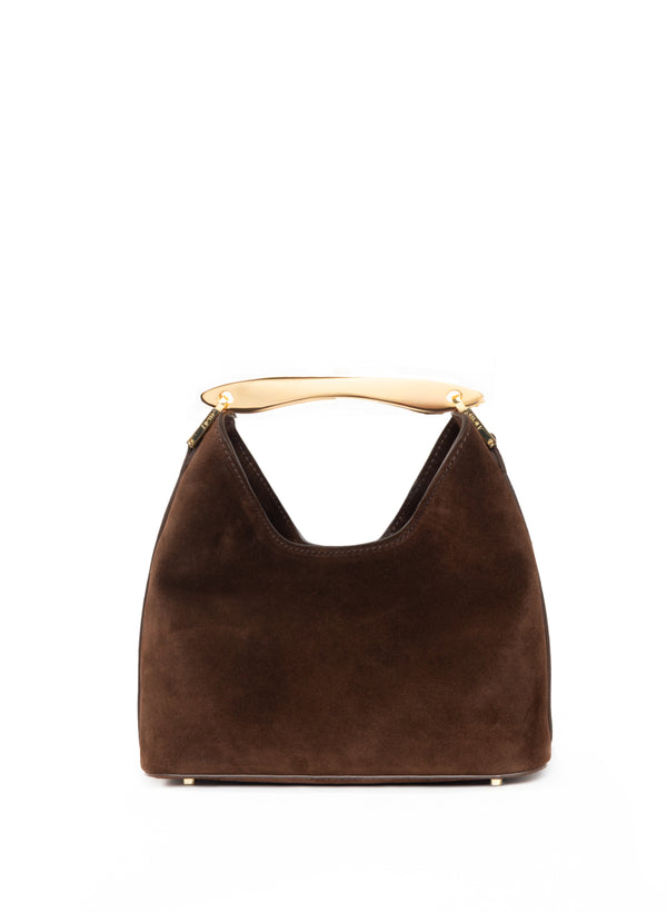 elleme Small Boomerang Suede Brownie