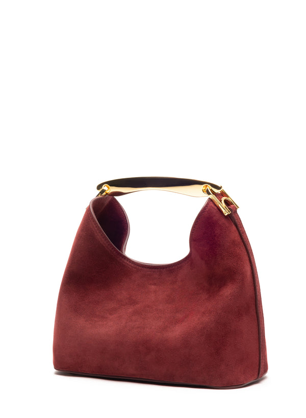 Elleme Small Boomerang Suede Burgundy