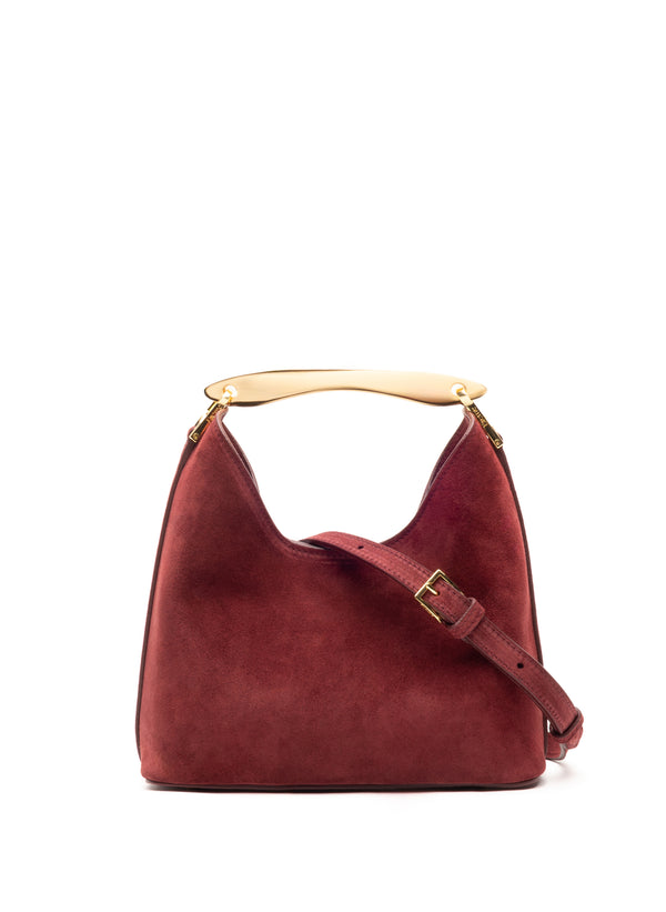 Elleme Small Boomerang Suede Burgundy