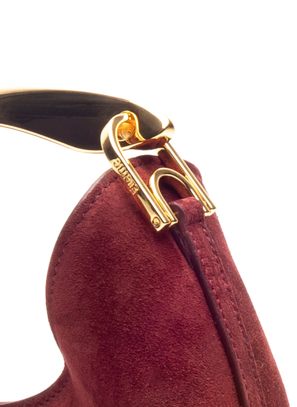 Elleme Small Boomerang Suede Burgundy