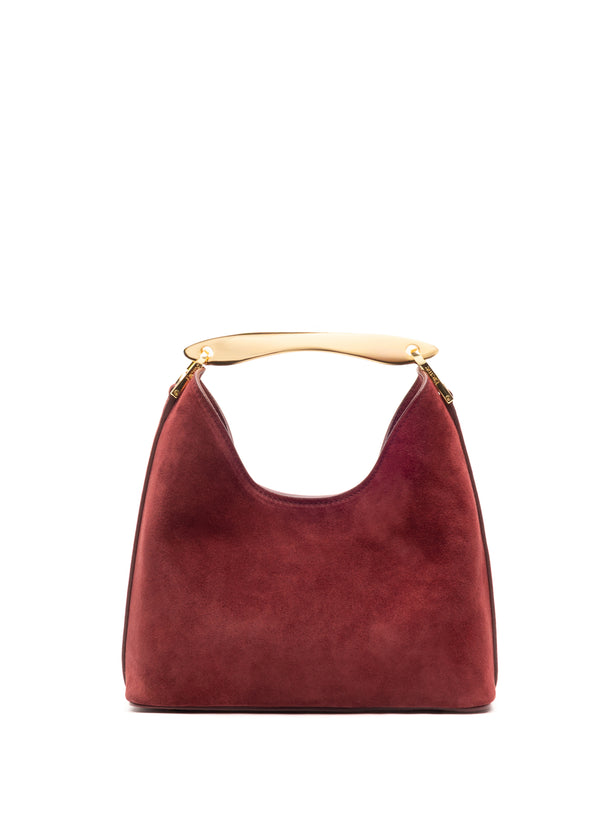 elleme Small Boomerang Suede Burgundy
