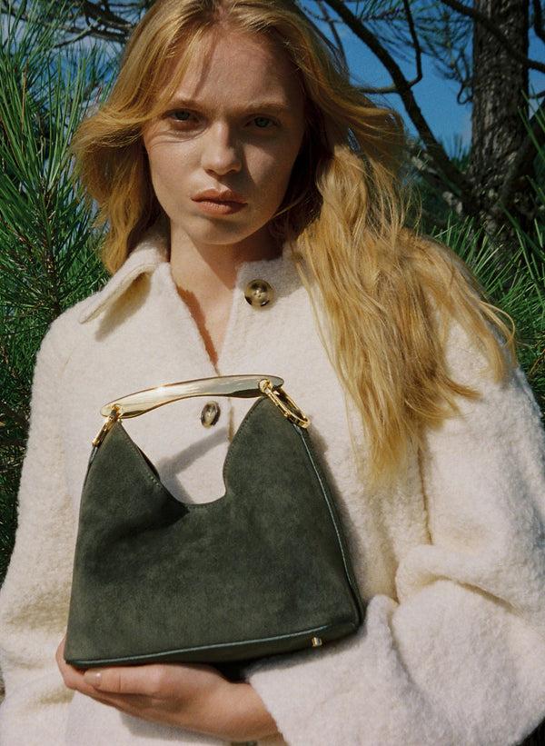 Elleme Small Boomerang Suede Khaki