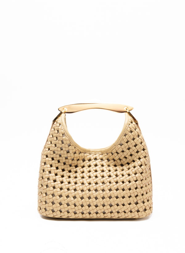 elleme Small Boomerang Woven Leather Butter