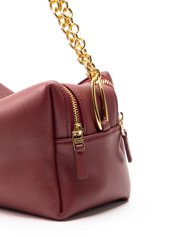 Elleme Trousse Chain Leather Burgundy