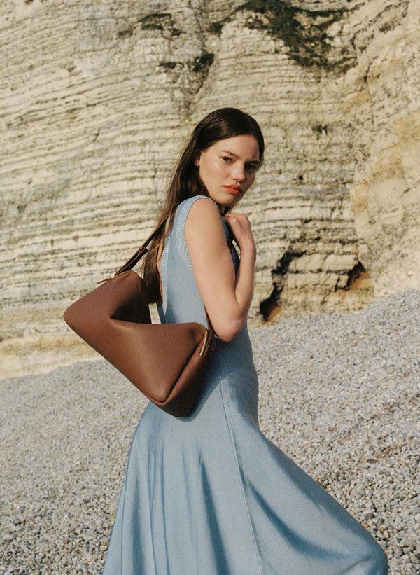 Elleme Trousse Large Leather Cognac