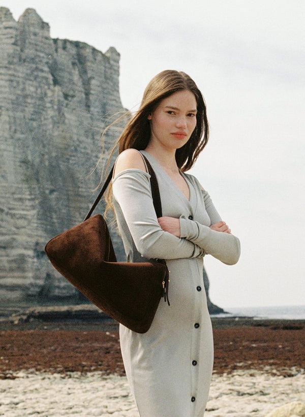 Elleme Trousse Large Suede Brownie