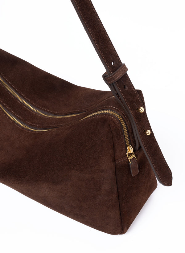Elleme Trousse Large Suede Brownie