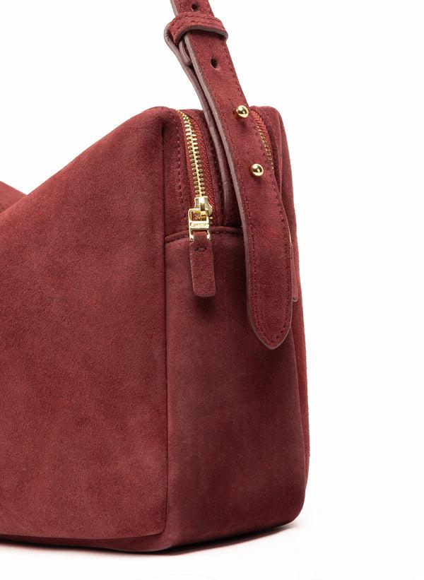 Elleme Trousse Large Suede Burgundy