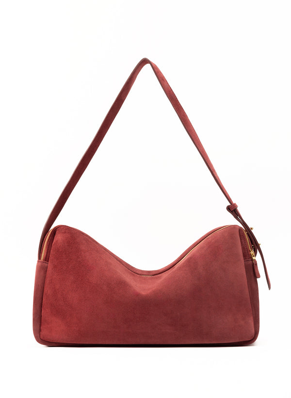 elleme Trousse Large Suede Burgundy