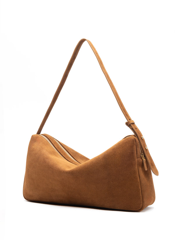 Elleme Trousse Large Suede Cognac