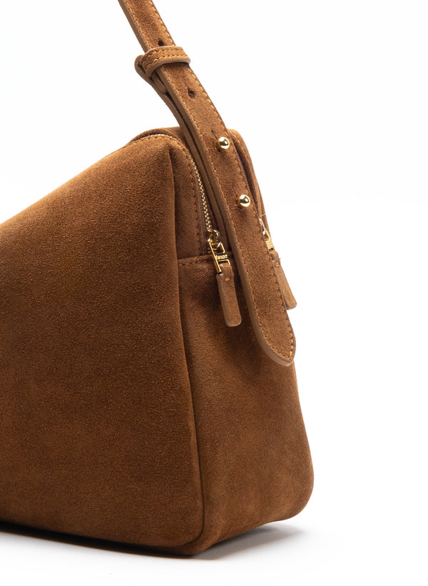 Elleme Trousse Large Suede Cognac
