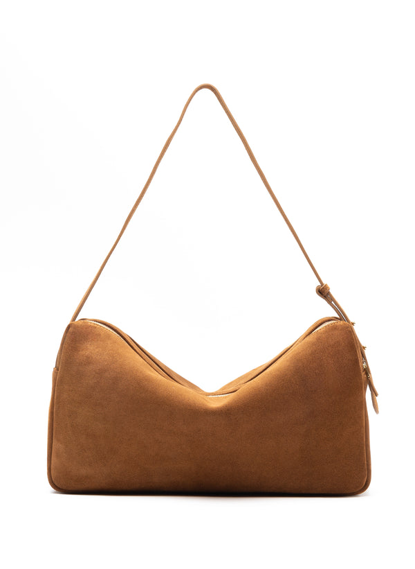 elleme Trousse Large Suede Cognac