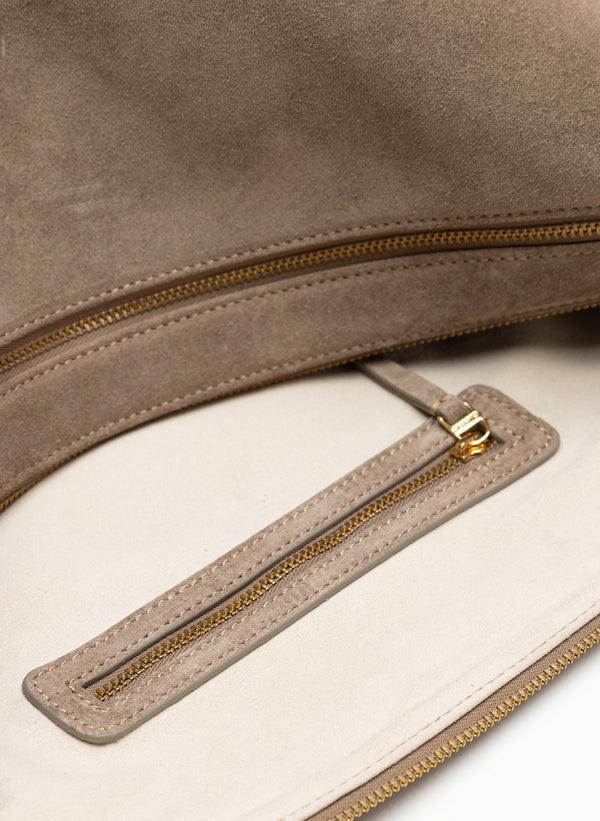 Elleme Trousse Large Suede Taupe