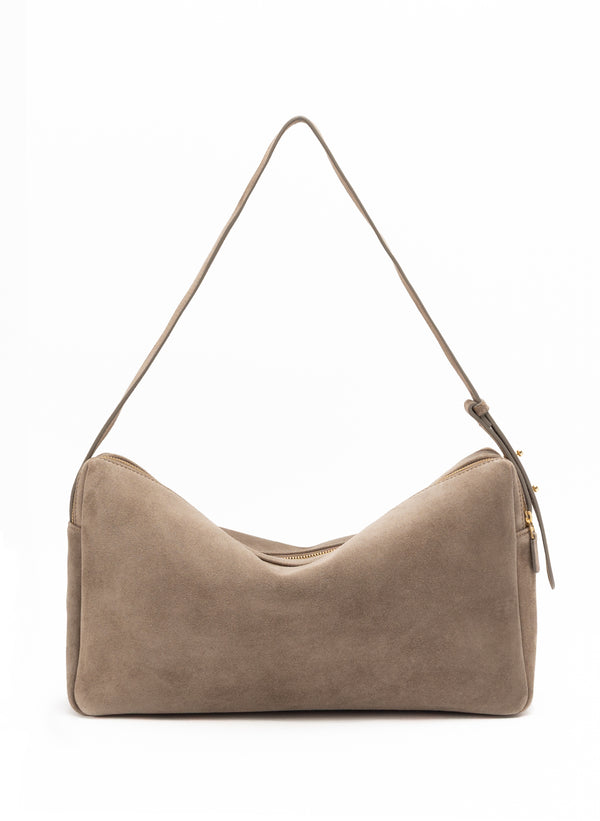 elleme Trousse Large Suede Taupe