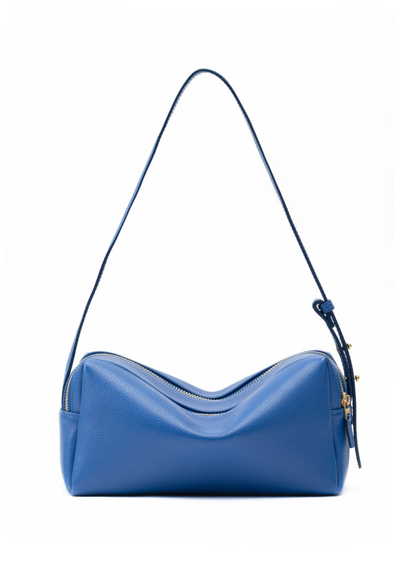 elleme Trousse Pebbled Leather Azure Blue