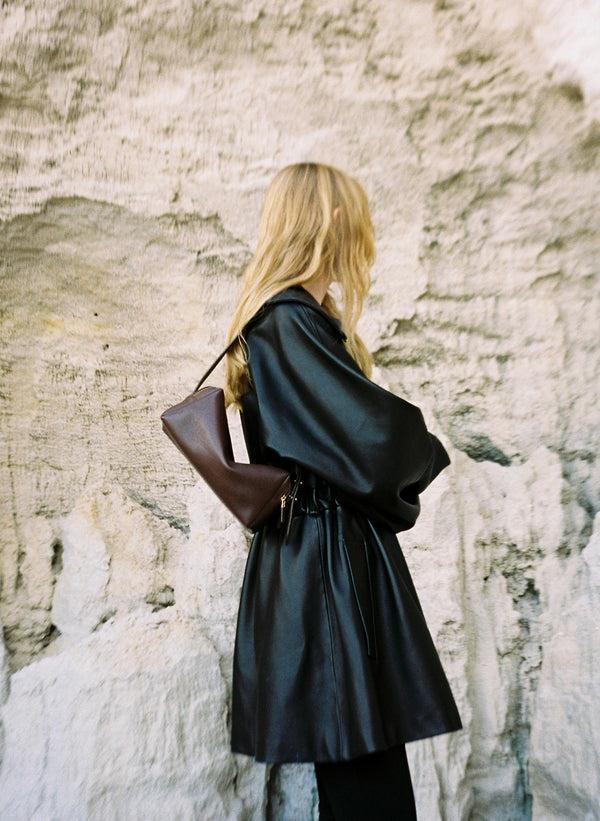 Elleme Trousse Pebbled Leather Dark Brown