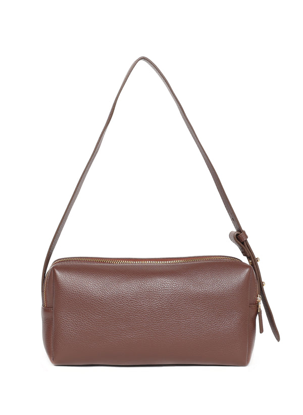 Elleme Trousse Pebbled Leather Dark Brown