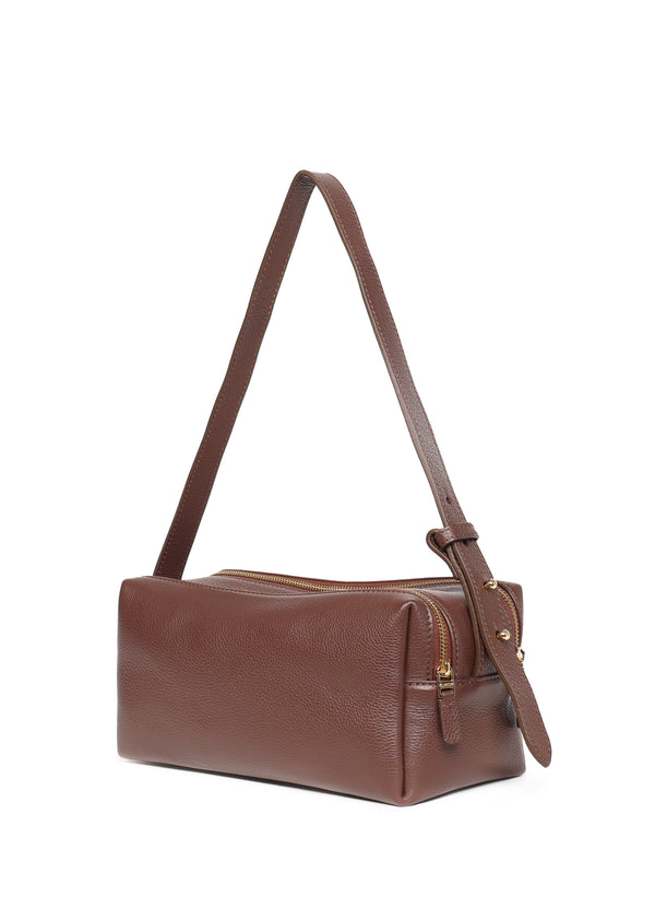 Elleme Trousse Pebbled Leather Dark Brown