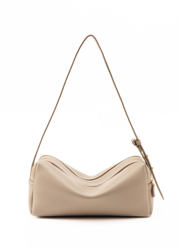 elleme Trousse Pebbled Leather Taupe