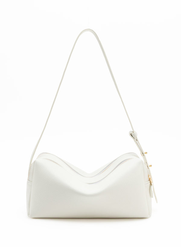 elleme Trousse Pebbled Leather White