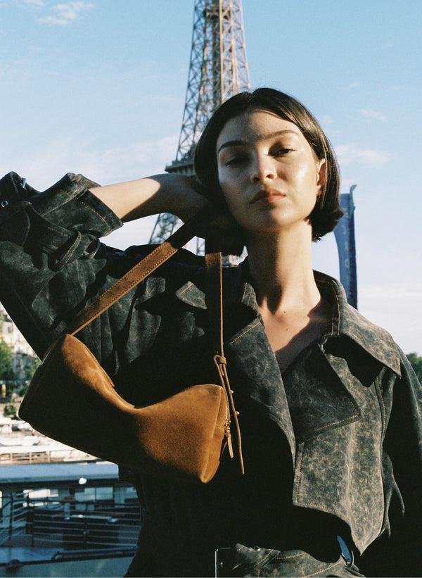 Elleme Trousse Suede Cognac